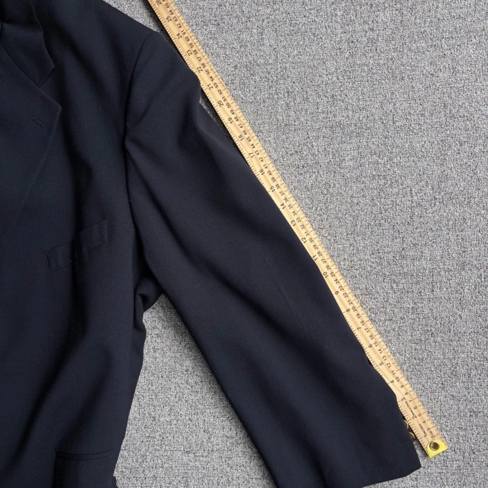 Palm Beach Blazer Mens 60L Repp Ltd Big & Tall Navy Blue Wool Gold Button